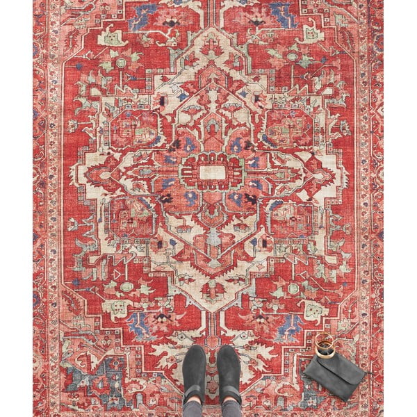 Červený behúň Nouristan Leta, 80 x 200 cm-image-1