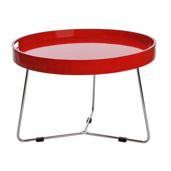 Odkladací stolík Metal Red, 60x44 cm