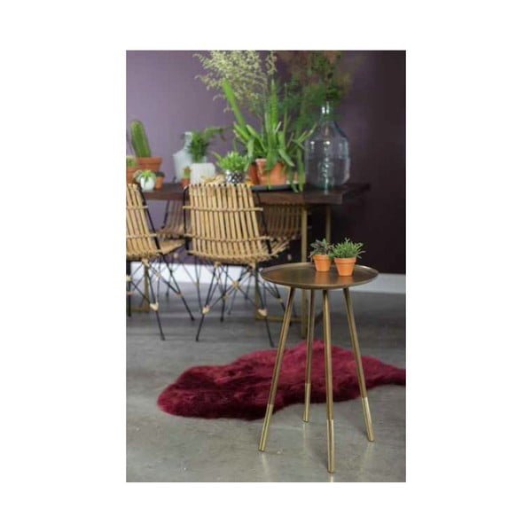 Mosadzný odkladací stolík Dutchbone Eliot, ⌀ 37 cm-image-1