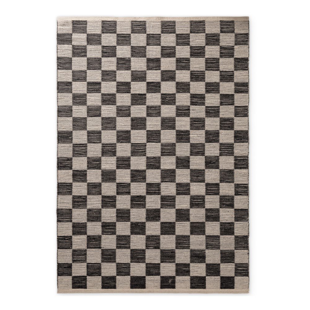 Čierny/krémovobiely obojstranný/ručne tkaný koberec s prímesou juty 160x230 cm Rex – Hanse Home