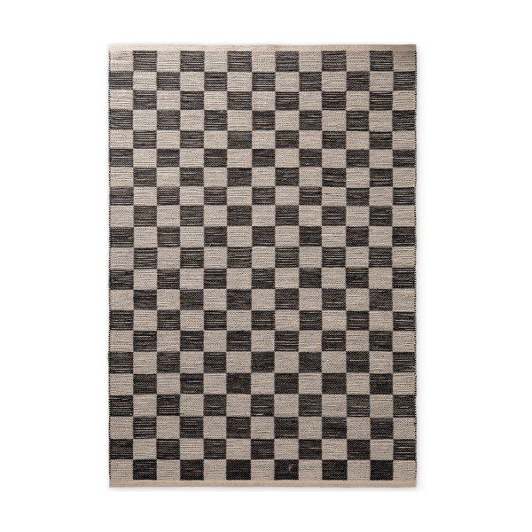 Čierny/krémovobiely obojstranný/ručne tkaný koberec s prímesou juty 200x300 cm Rex – Hanse Home