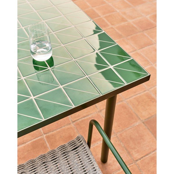 Oceľový záhradný jedálenský stôl 91x182 cm Maurina – Kave Home-image-4