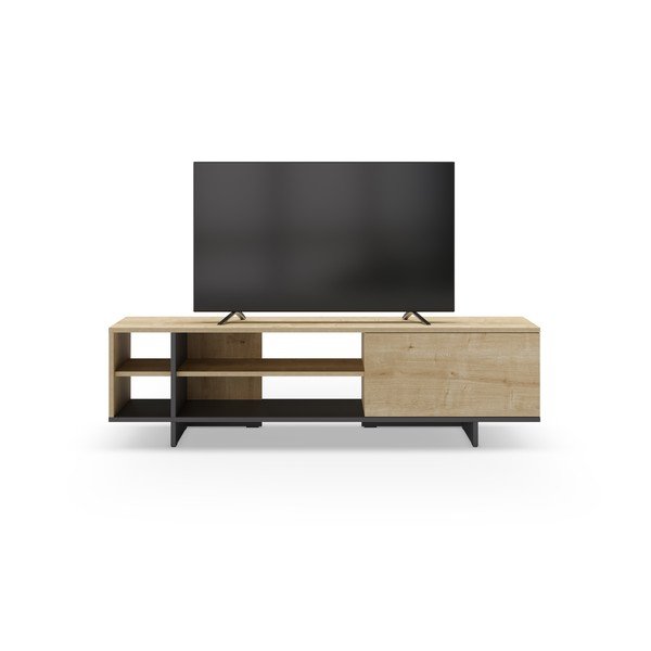 TV stolík v dekore duba v prírodnej farbe 160x44 cm Cequoia – Marckeric-image-3