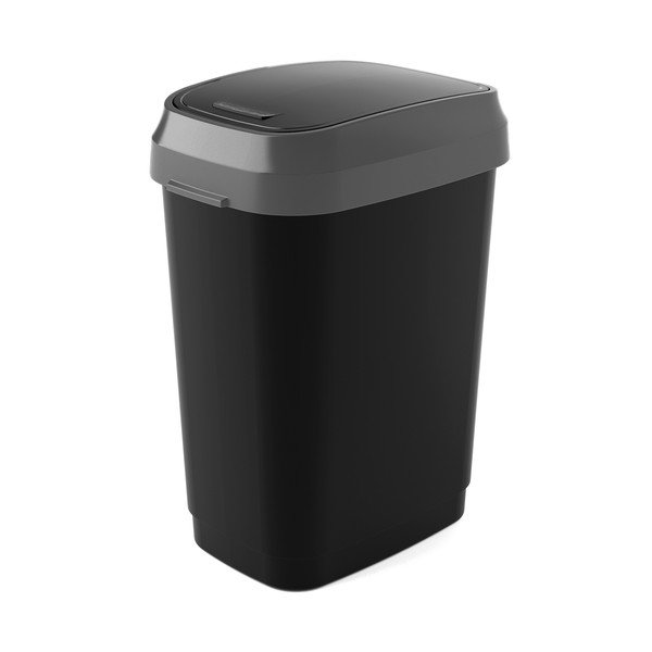 Čierny odpadkový kôš 25 l Dual Swing Bin M – KIS