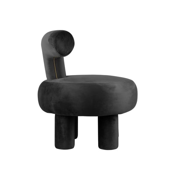 Čierne zamatové kreslo Abrazo – Leitmotiv-image-2
