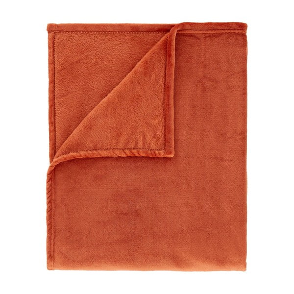 Oranžový mikroplyšový pléd na dvojlôžko 200x240 cm Raschel – Catherine Lansfield-image-4