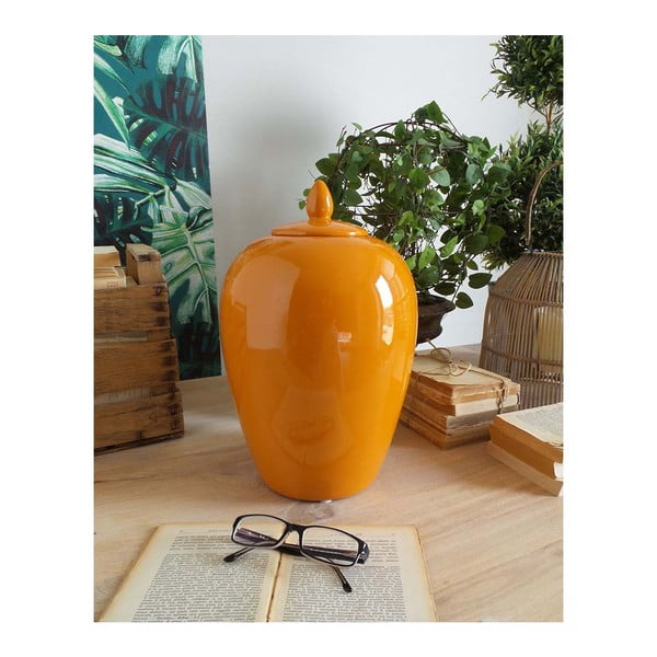 Oranžová keramická dóza Orchidea Milano Luxury 35 cm