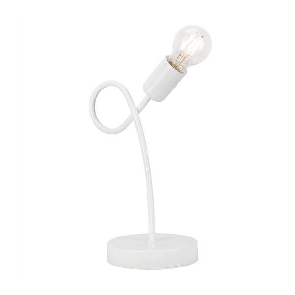 Biela stolová lampa - LAMKUR