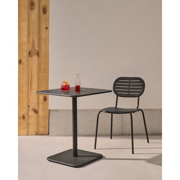 Oceľový záhradný jedálenský stôl 70x70 cm Brai – Kave Home-image-1