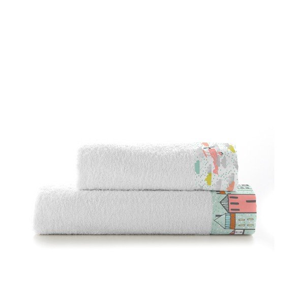 Set 2 osušiek Moshi Moshi Little Village, 50x100 a 70 x 140 cm-image-2