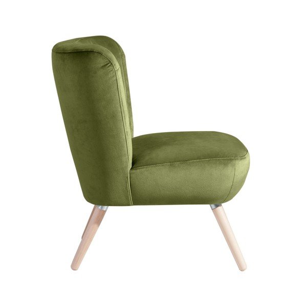 Zelené kreslo Max Winzer Neele Velvet-image-1