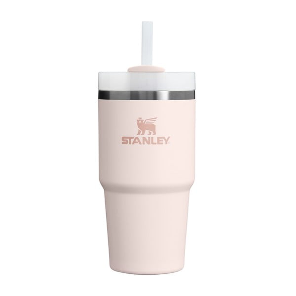 Svetloružová termoska so slamkou z nehrdzavejúcej ocele 600 ml Quencher H2.0 FlowState Tumbler Rose Quartz – Stanley
