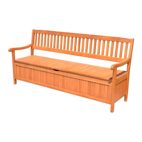 Záhradná lavica s úložným priestorom z eukalyptového dreva Garden Pleasure Houston, dĺžka 187 cm-image-1