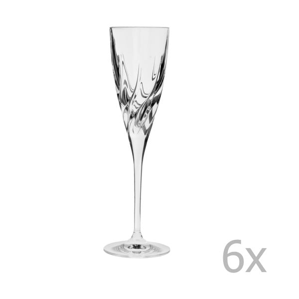 Teraz 6 pohárov na šampanské Crystal Bettina