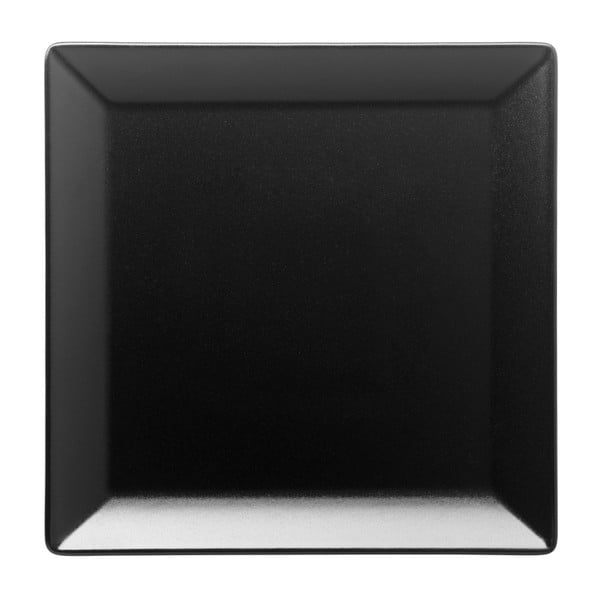 Sada 6 matných čiernych tanierov Manhattan City Matt, 21 × 21 cm