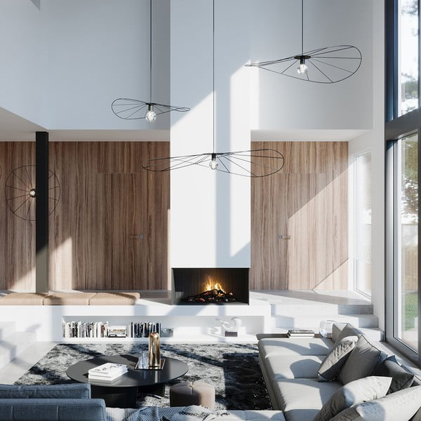 Čierne závesné svietidlo ø 110 cm Elliot – Sollux-image-1