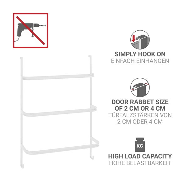 Matne biely závesný oceľový držiak na uteráky Irpinia – Wenko-image-4