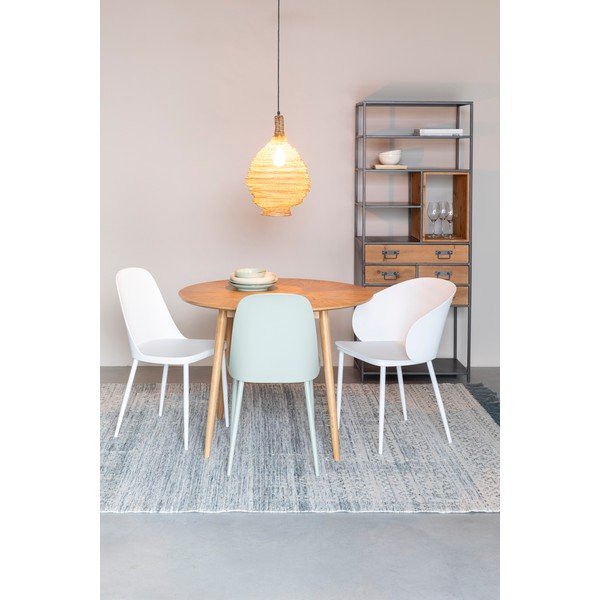 Okrúhly jedálenský stôl s doskou v dubovom dekore ø 100 cm Fabio – White Label-image-1