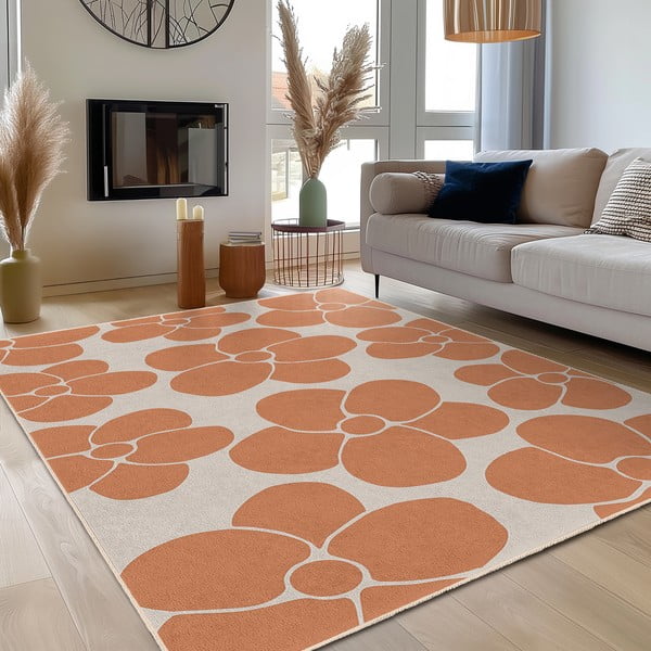 Oranžový prateľný koberec 160x230 cm Orange Meadow – Mila Home-image-3