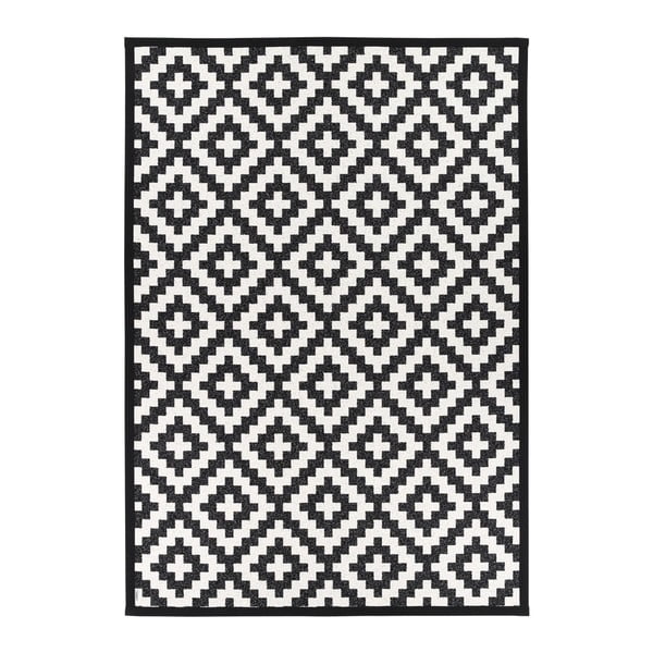 Čierno-biely vzorovaný obojstranný koberec Narma Viki, 160 x 230 cm-image-1