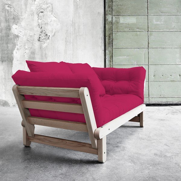 Rozkladacia pohovka Beat Beech/Pink-image-1
