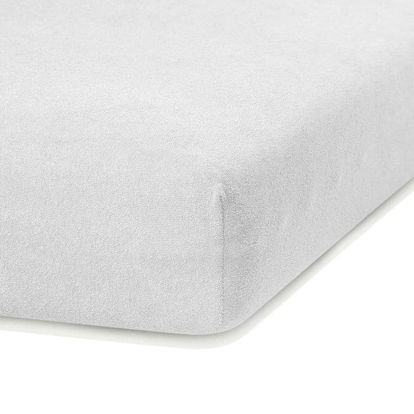 Biela napínacia froté plachta 240x220 cm Ruby – Restilo-image-1