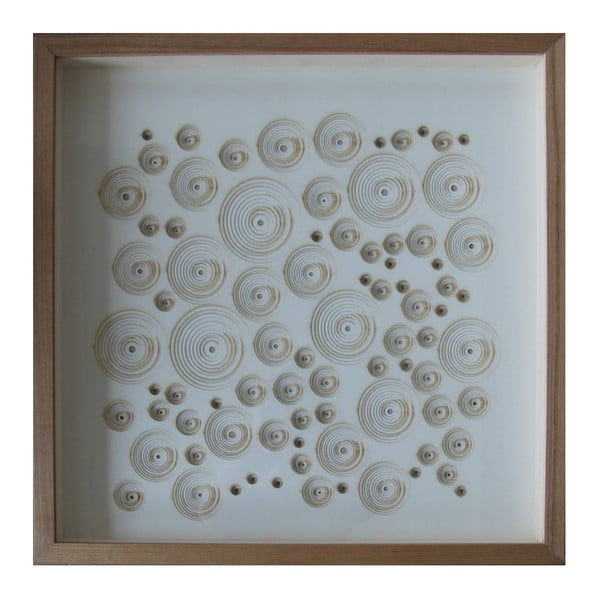 Ručne vyrábaná nástenná dekorácia v ráme Vivorum Shells, 60 x 60 cm
