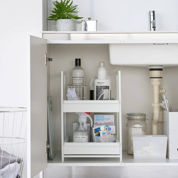 Biela kovová prídavná polička 30x42 cm Tower – YAMAZAKI-image-4