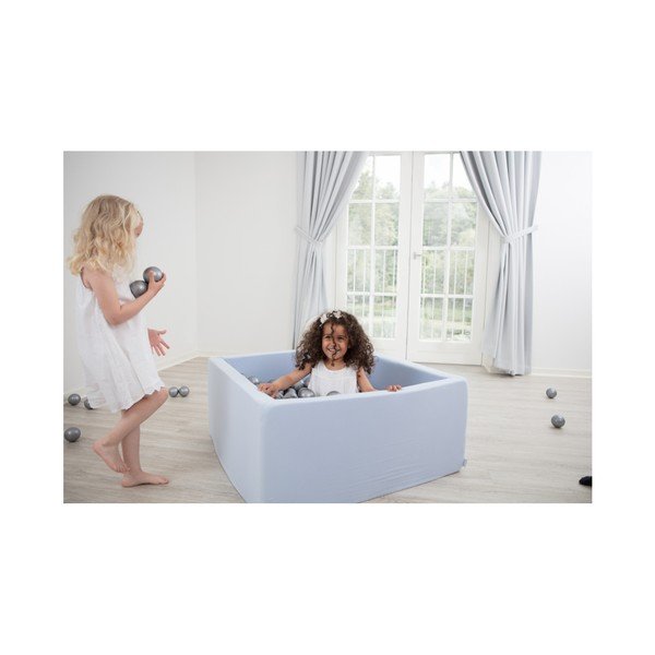 Sivý hranatý detský bazénik s 500 loptičkami Misioo, 110 x 50 cm-image-4