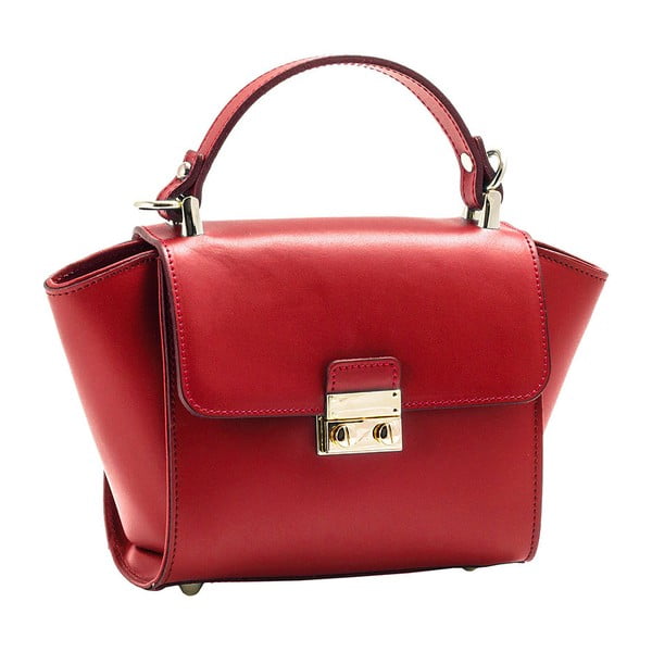 Červená kabelka z pravej kože Andrea Cardone Patero