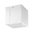 Biele stropné svietidlo s kovovým tienidlom 10x10 cm Pax – Sollux