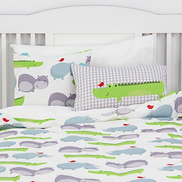 Detské bavlnené obliečky na paplón a vankúš Mr. Fox Hippo, 140 × 200 cm-image-3