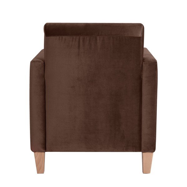 Hnedé kreslo Max Winzer Milla Velvet-image-4