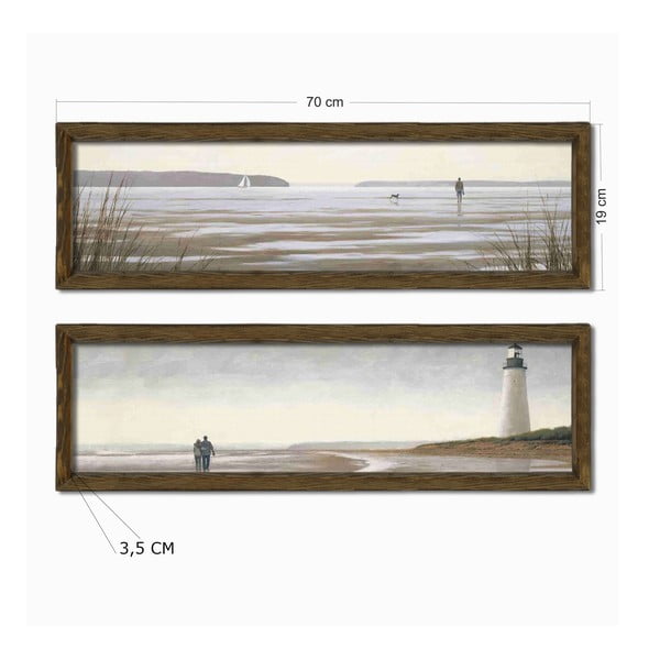 Obrazy v súprave 2 ks 70x19 cm Shore – Wallity-image-2