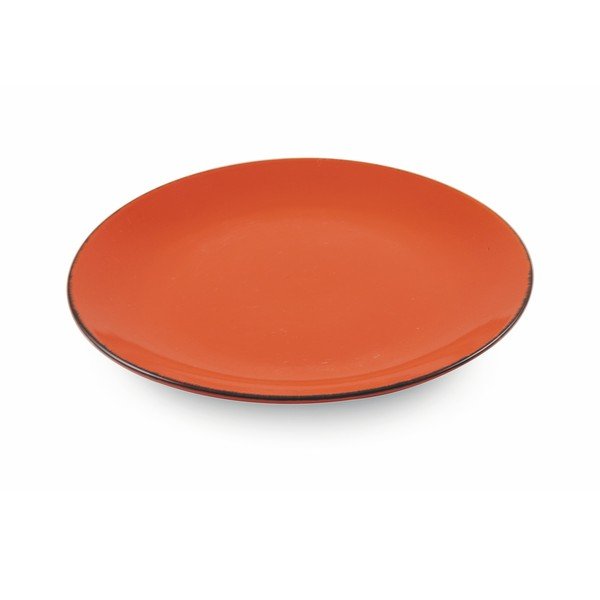 Sada 6 oranžových kameninových tanierov Villa d´Este Baita, ø 27 cm