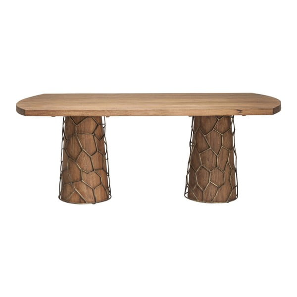 Jedálenský stôl z akáciového dreva Kare Design Brass