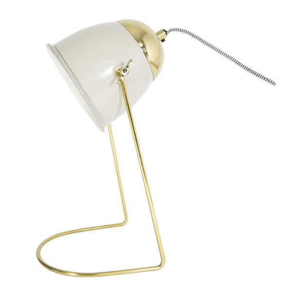 Svetlosivá stolová lampa HF Living Feathery, 16 × 36 cm