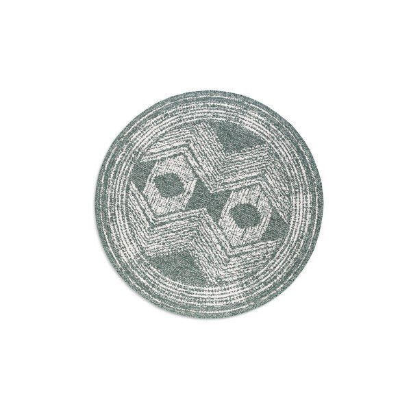 Krémovo-zelený okrúhly vonkajší koberec ø 140 cm Gemini – Elle Decoration-image-2