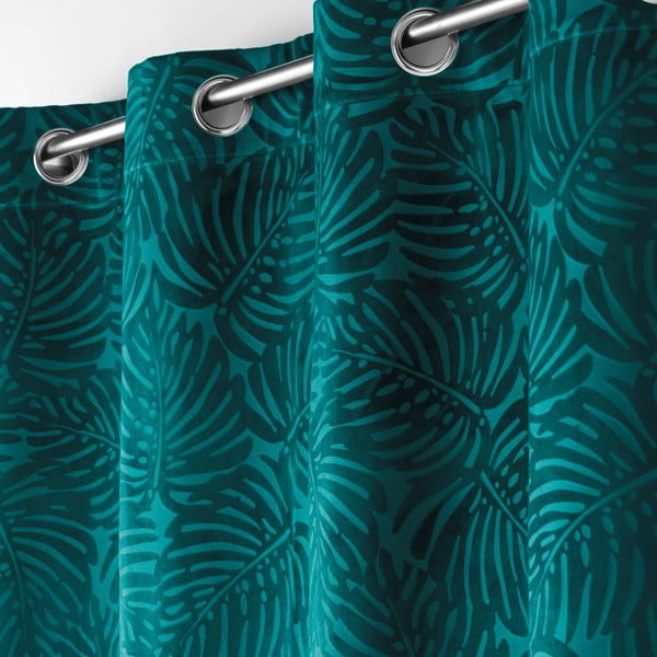 Modrý zamatový záves 140x240 cm Analia – douceur d'intérieur-image-1