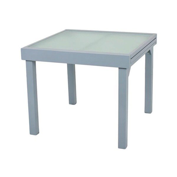 Záhradný jedálenský stôl so sklenenou doskou 90x90 cm Lola – Garden Pleasure