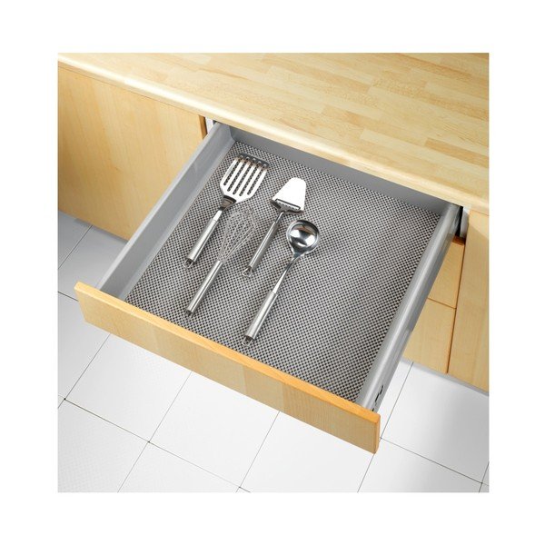 Sivá protišmyková podložka do zásuvky Wenko Anti Slip Mat 380, 150 × 50 cm-image-1