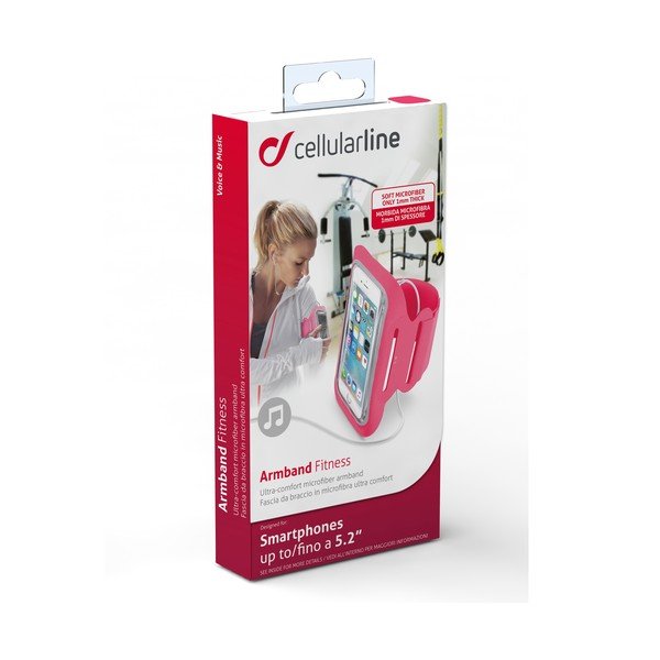 Športové soft puzdro CellularLine, fuchsiové-image-2