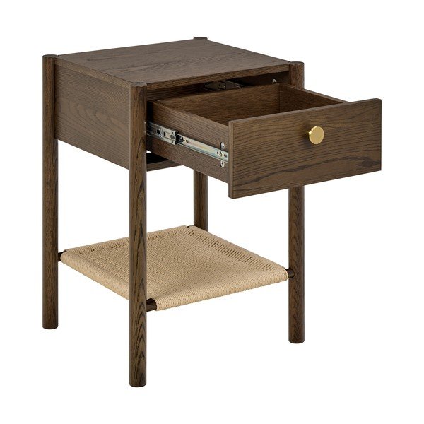 Nočný stolík v dekore duba v tmavoprírodnej farbe Monfort – Actona-image-2