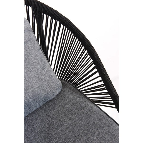 Čierna trojmiestna záhradná pohovka Bonami Selection North-image-3