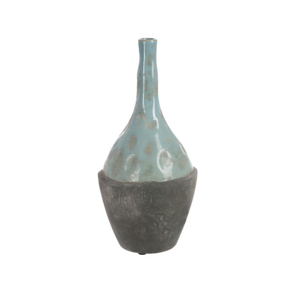 Váza Bottle In Grey and Blue, 35 cm
