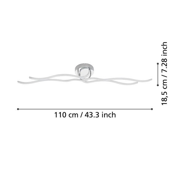 LED stropné svietidlo v striebornej farbe 16x108,5 cm RONCADE – EGLO-image-2