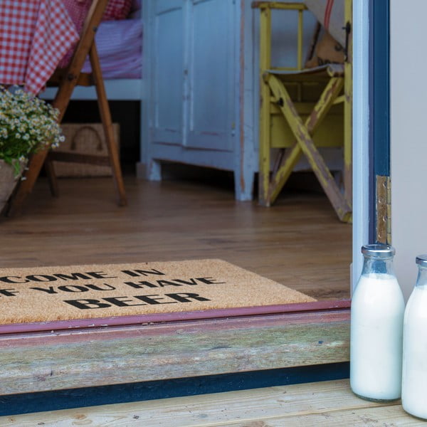 Rohožka z kokosového vlákna 40x60 cm Come again and bring beer – Artsy Doormats-image-4