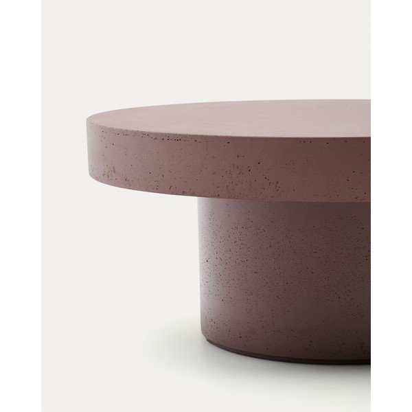 Betónový okrúhly Záhradný konferenčný stolík ø 90 cm Aiguablava – Kave Home-image-3