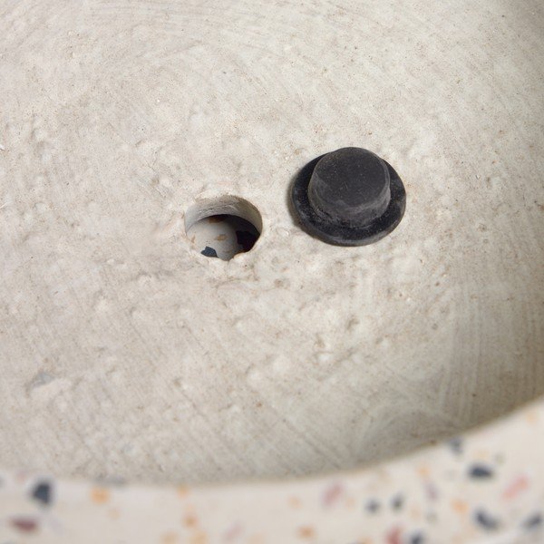 Biely kvetináč terrazzo s miskou Kave Home Lelis, ⌀ 27 cm-image-2