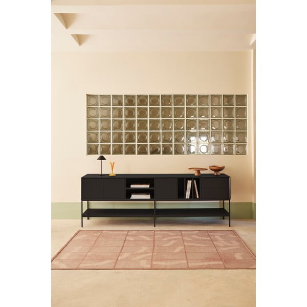 Čierny TV stolík 220x74x45 cm Platt – Teulat-image-1